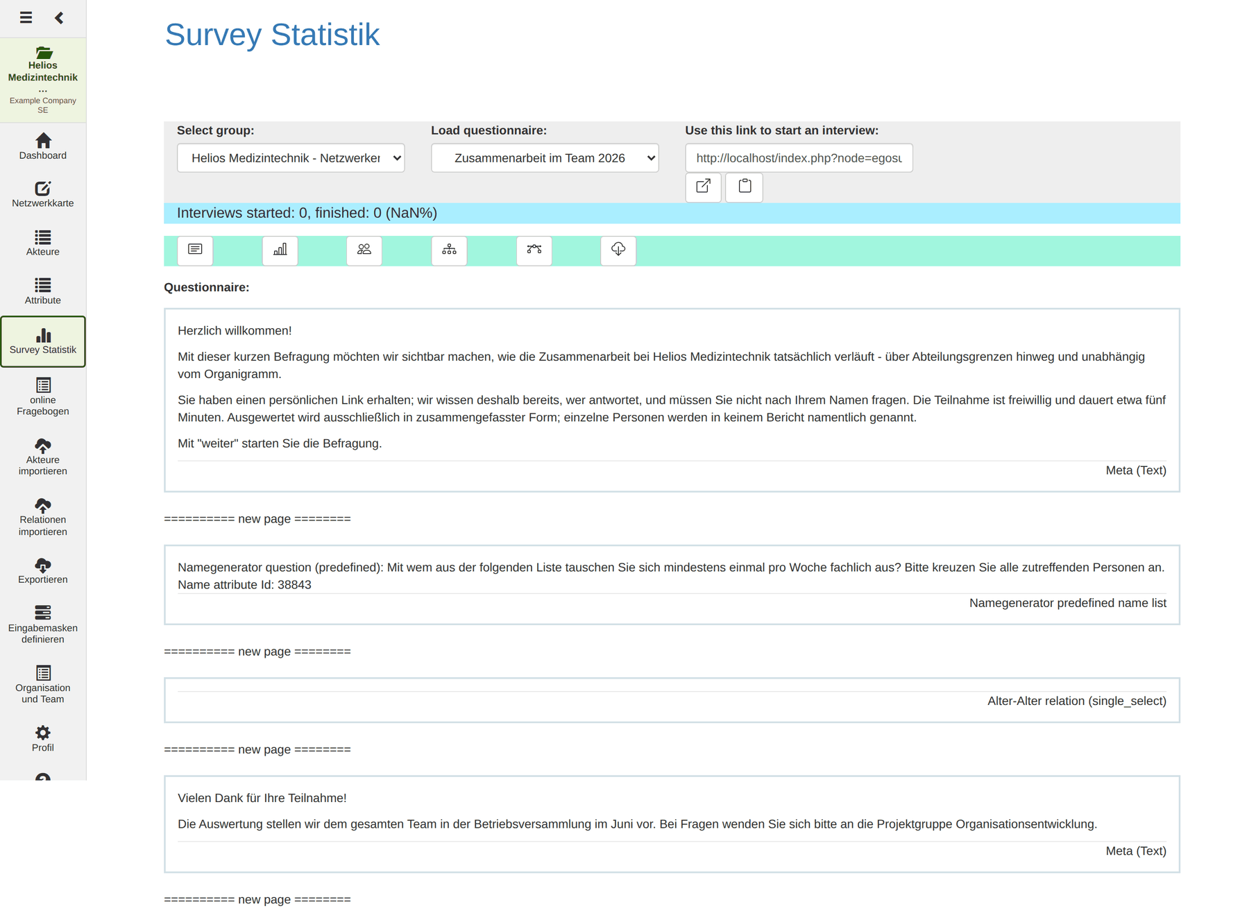 Das Modul Survey Statistik