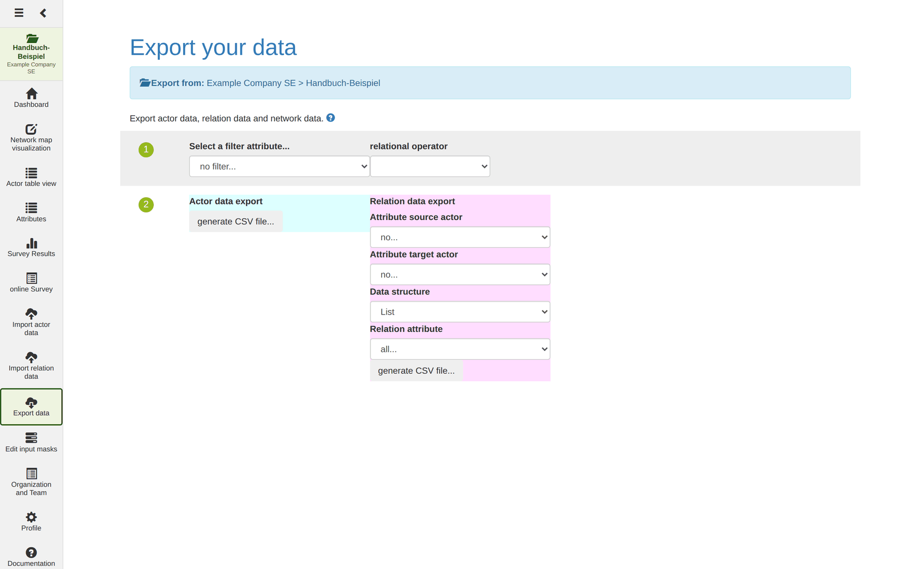 The Export module
