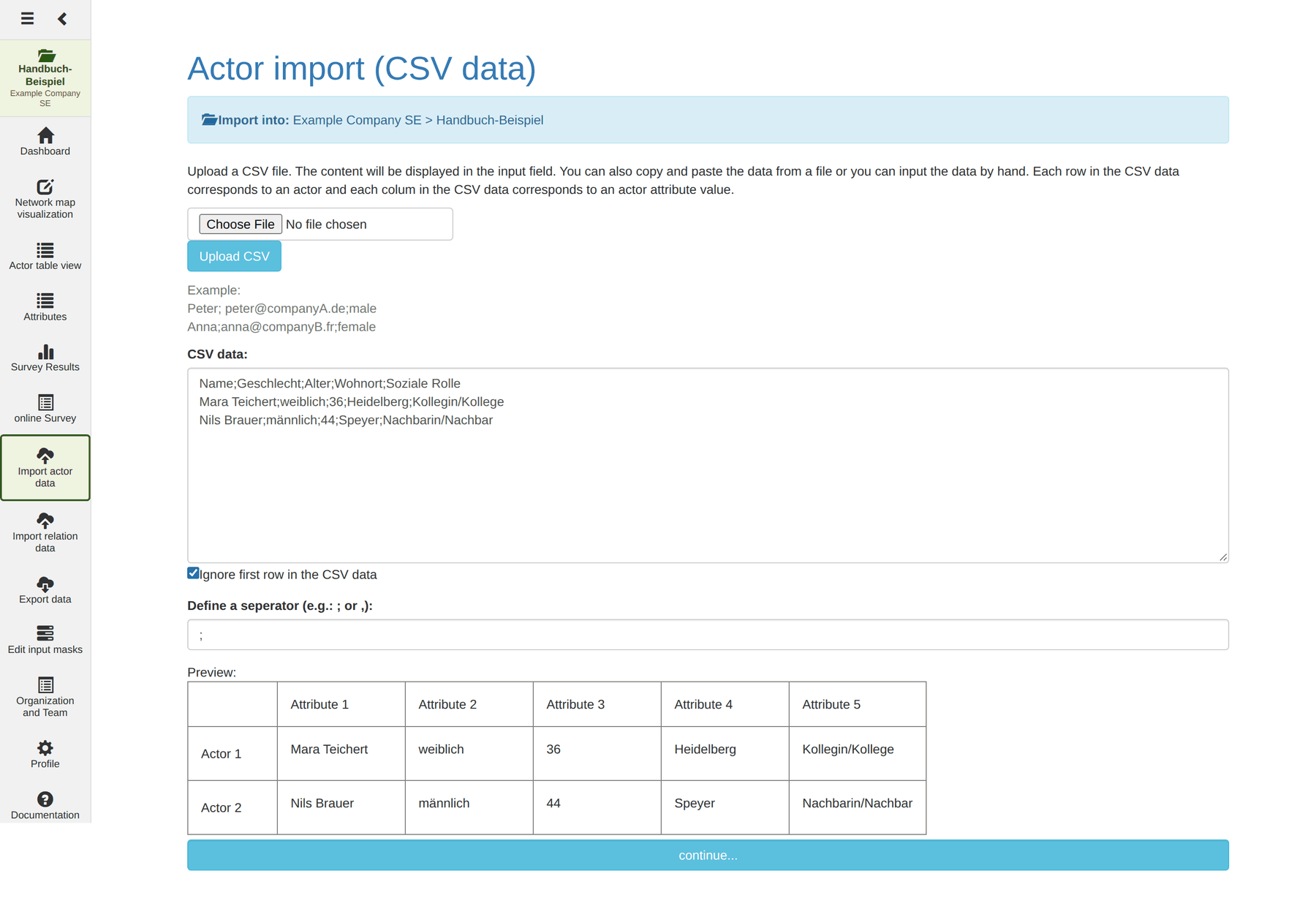 Step 1: paste the data