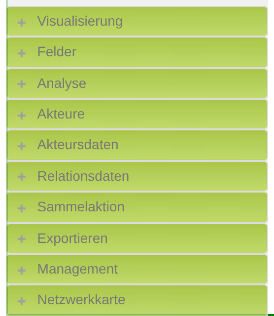 Die Abschnitte des Seitenmenüs