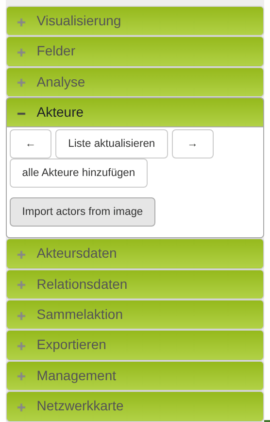 Abschnitt Akteure
