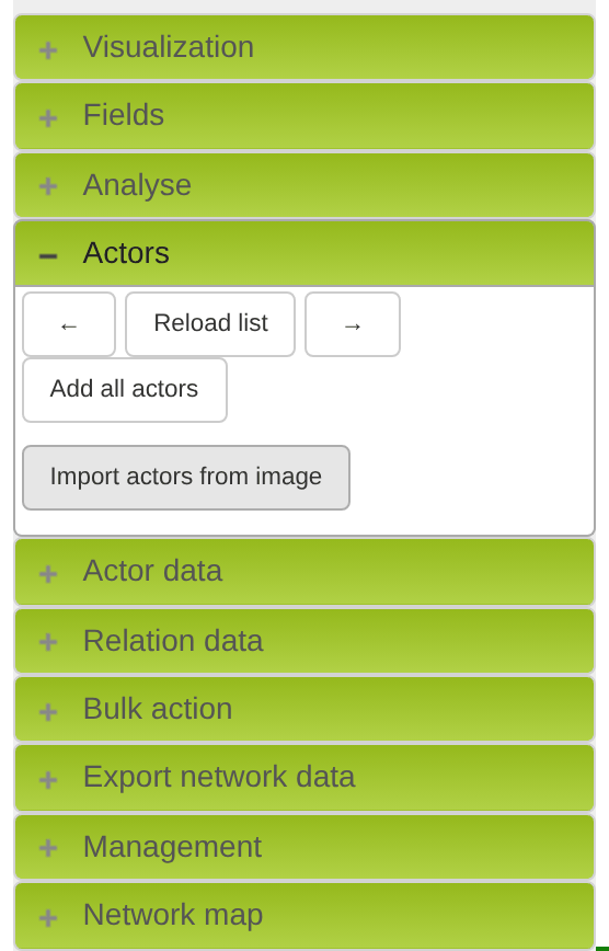 The Actors section