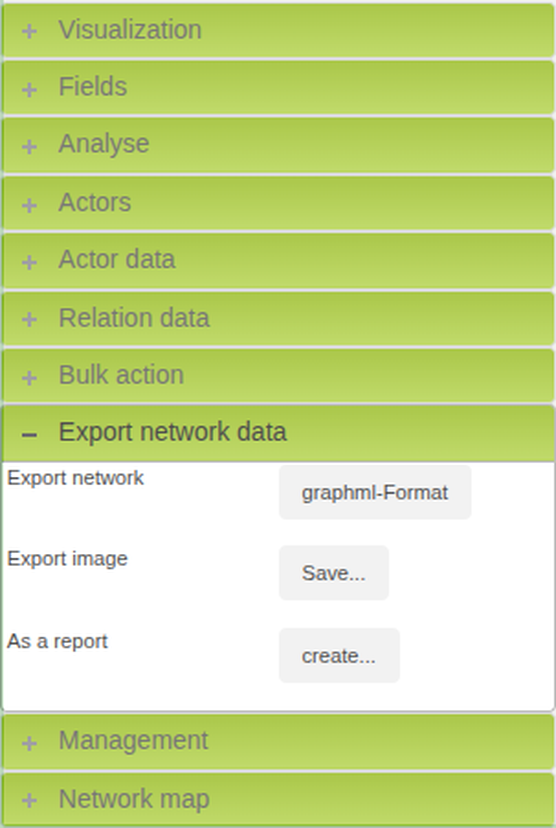 The Export section