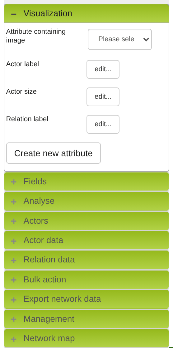The Visualisation section