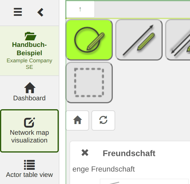 The four drawing modes plus reset and refresh