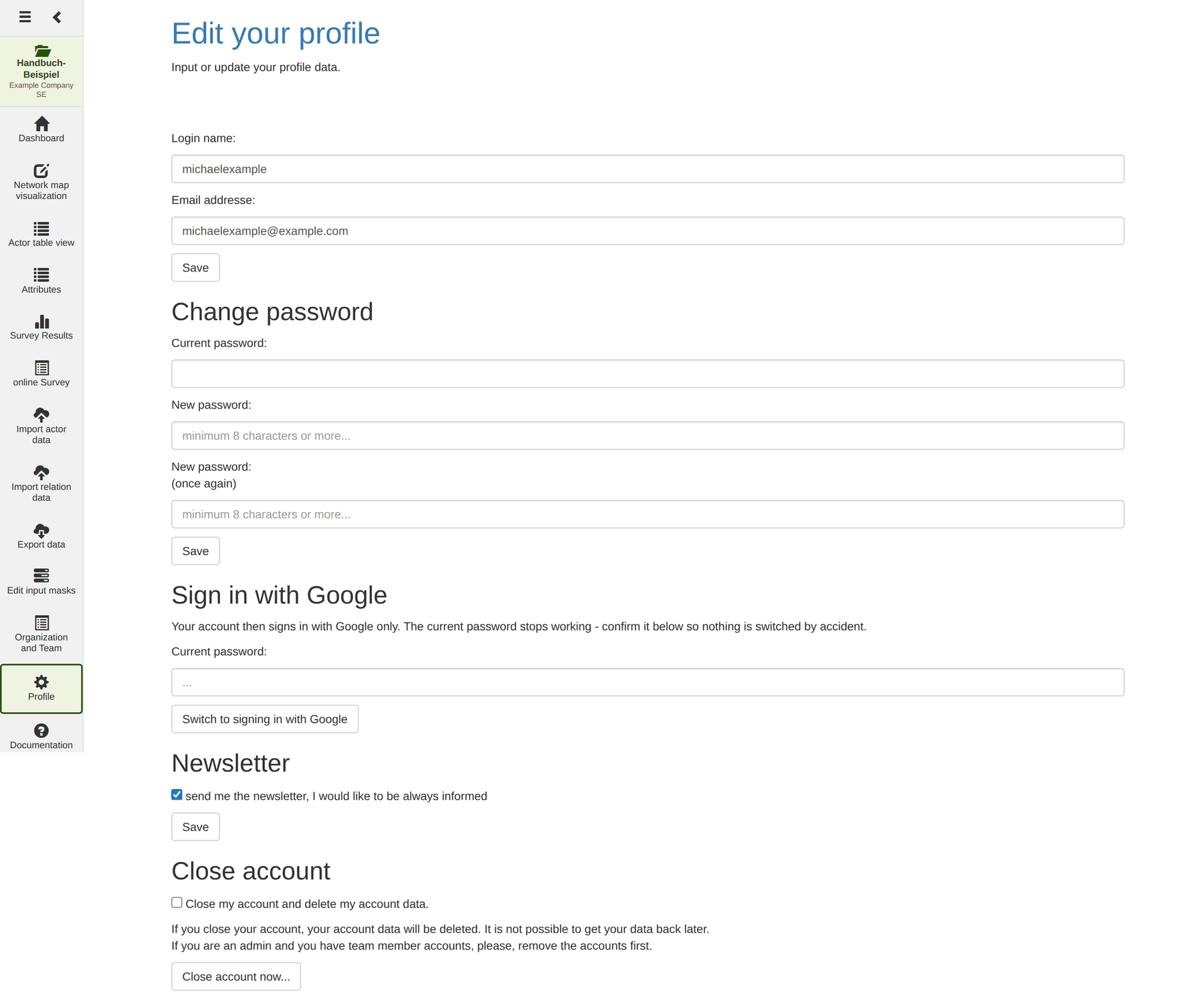 The Profile module