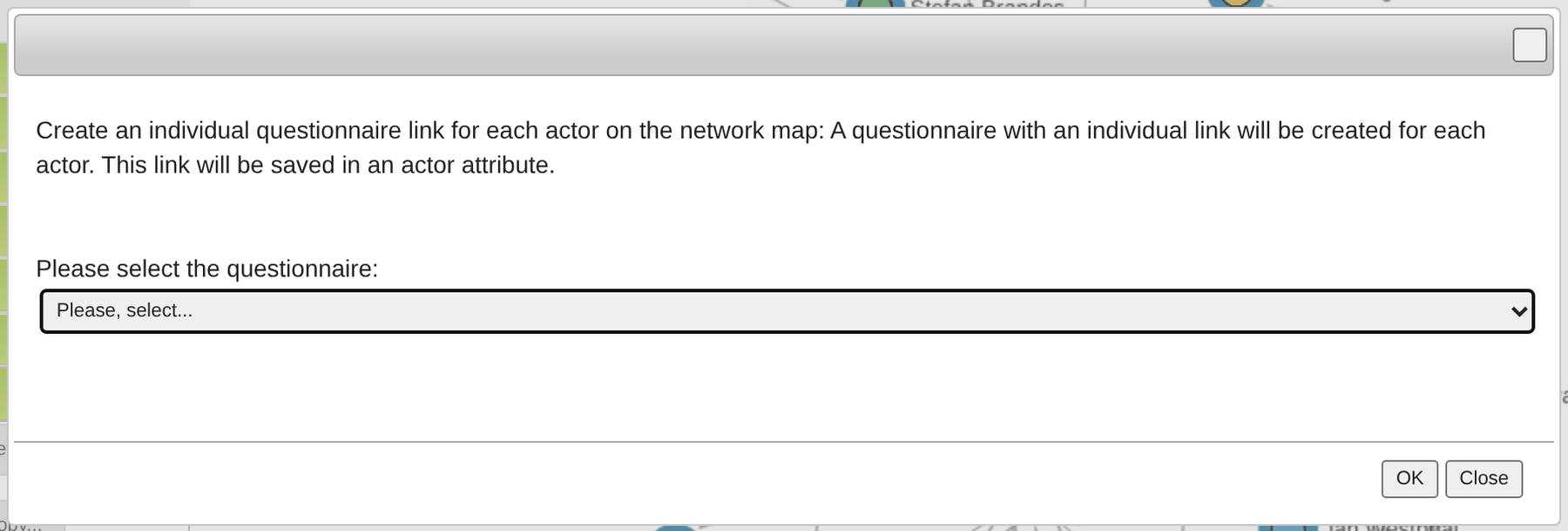 Generating individual questionnaire links