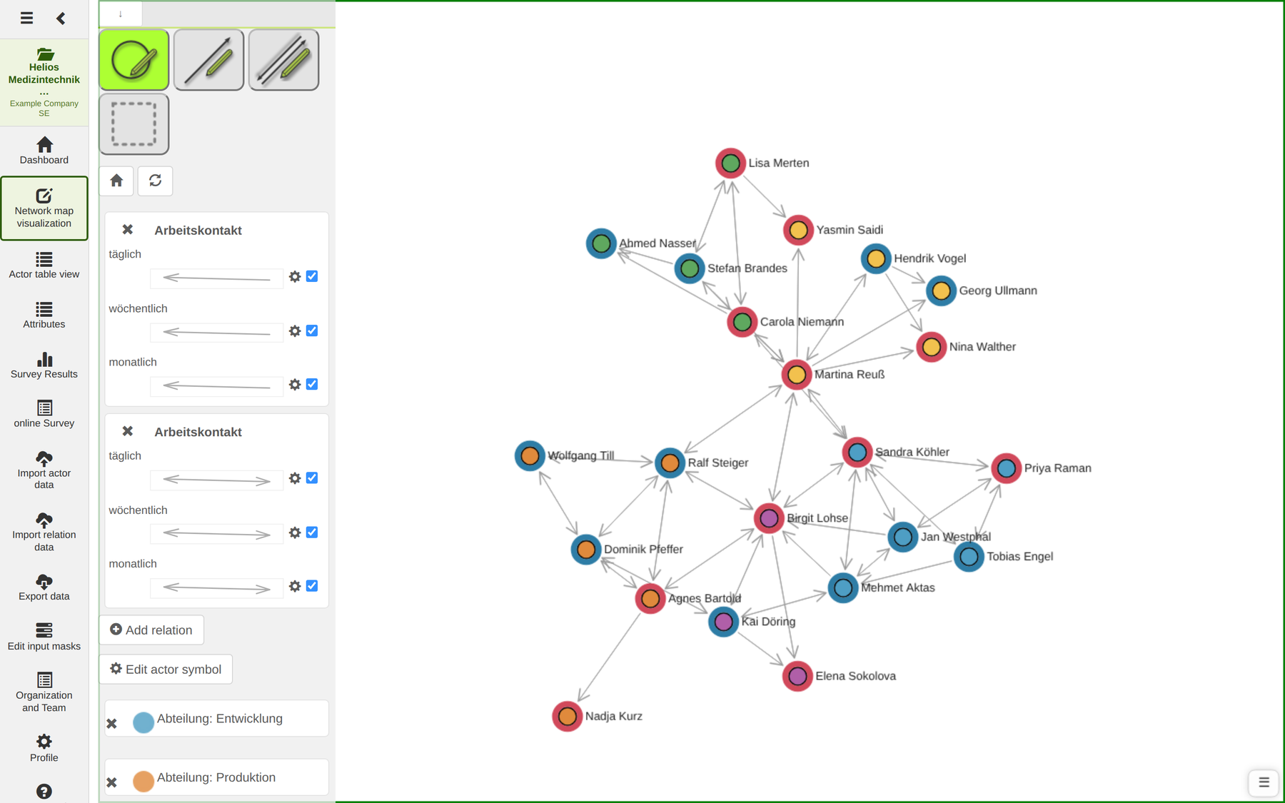 The work network of Helios Medizintechnik GmbH