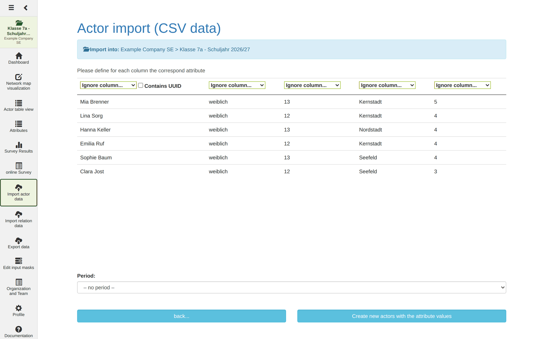 Importing the class list Importing the class list